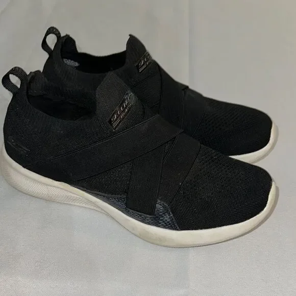 Skechers BOB’s Black Slip-On Sneakers Size 8.5 - Picture 5 of 11